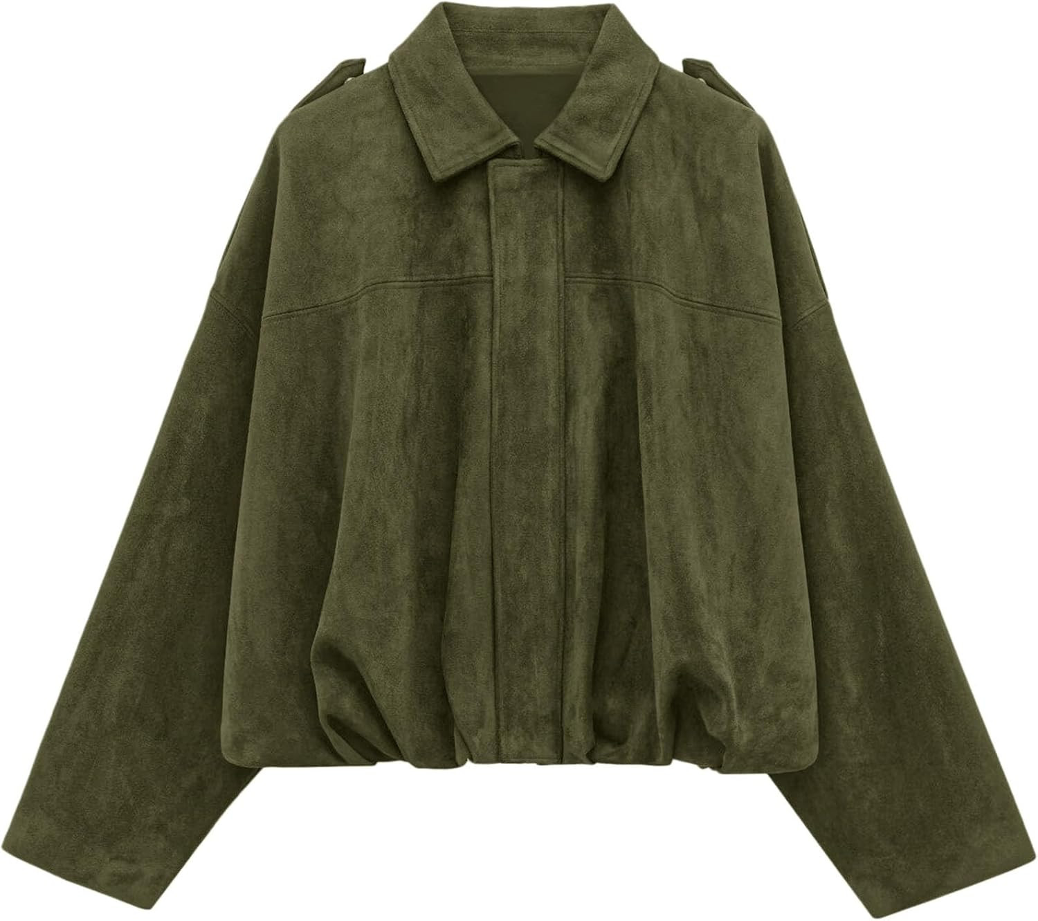 PRETTYGARDEN Faux Suede Jacket Women Fall Cropped Western Bomber Jacket | Amazon (US)