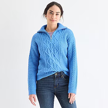 St. John's Bay Womens Long Sleeve Pullover Sweater | JCPenney