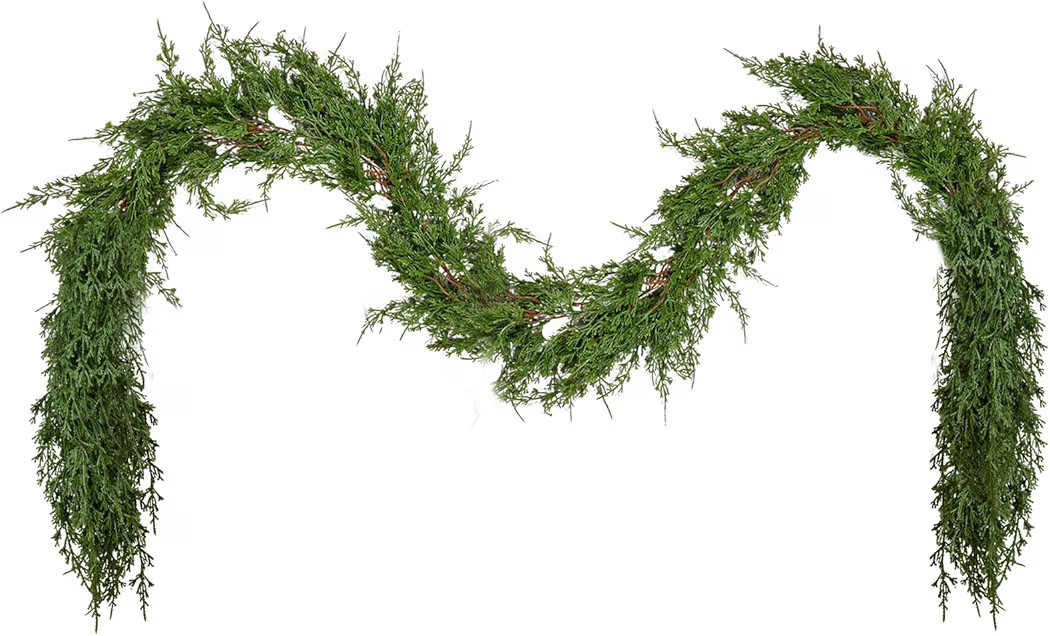 1PCS-9FT Artificial Christmas Garland with Dragon Cypress, Festive Holiday Decor for TV Cabinet, ... | Amazon (US)
