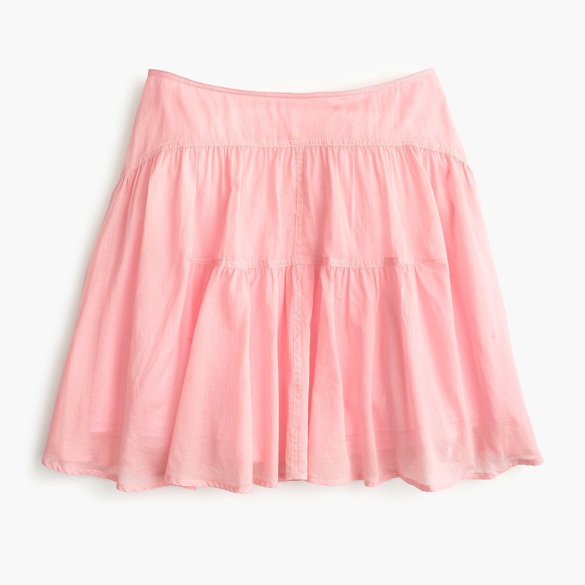 Tiered cotton voile mini skirt | J.Crew US