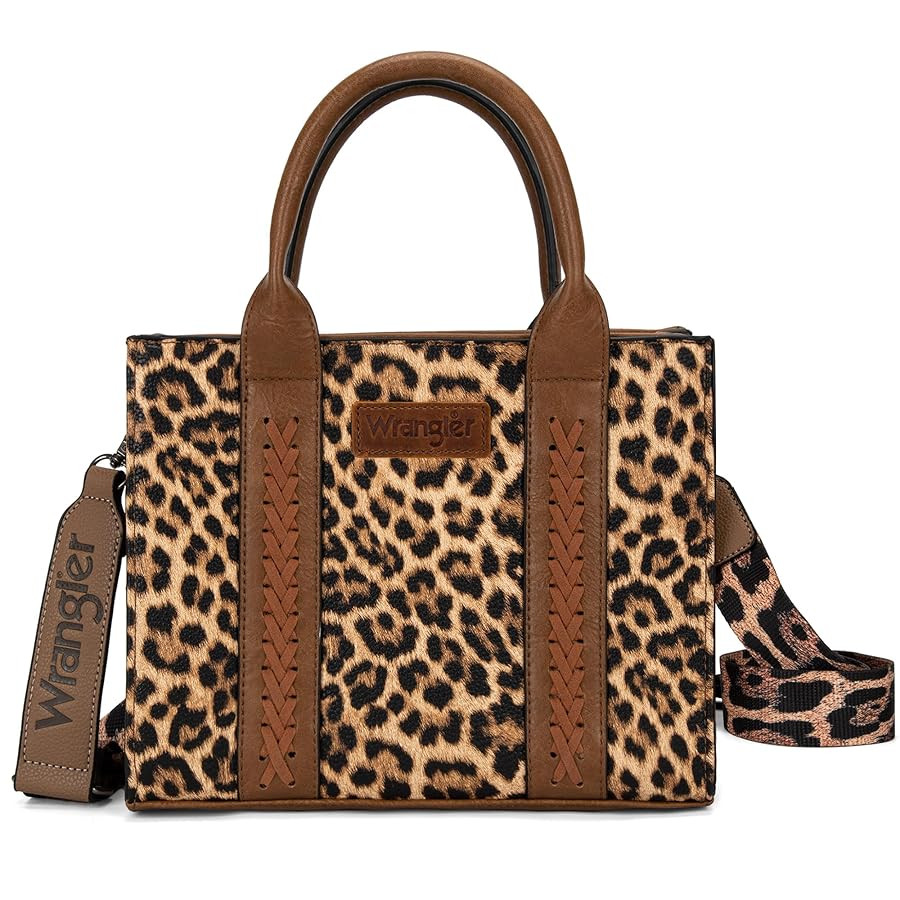 Wrangler Medium Tote Bag for Women Designer Satchel Handbags Top-handle Purses with Strap | Amazon (US)