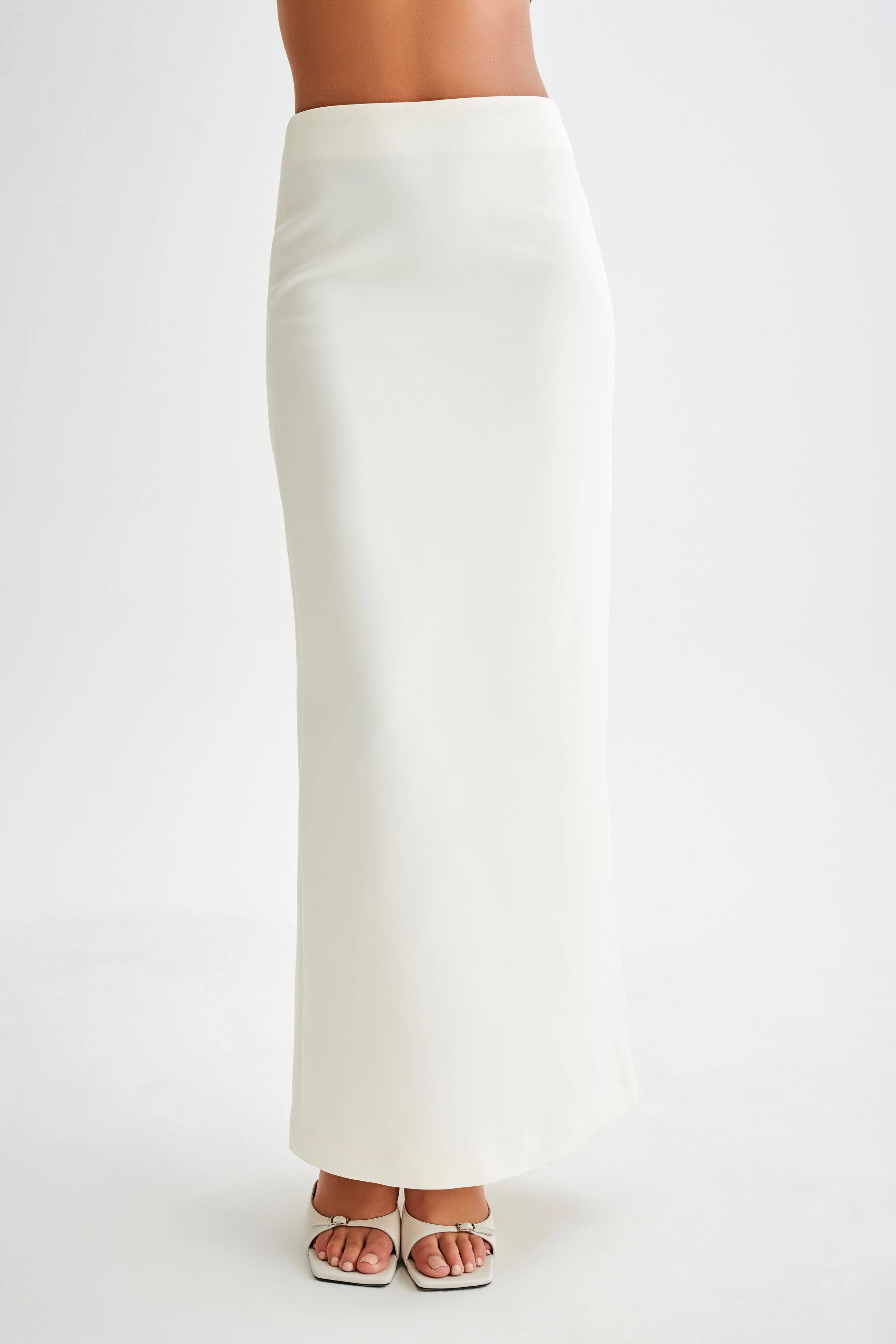 Micah Suiting Maxi Skirt - White | MESHKI US