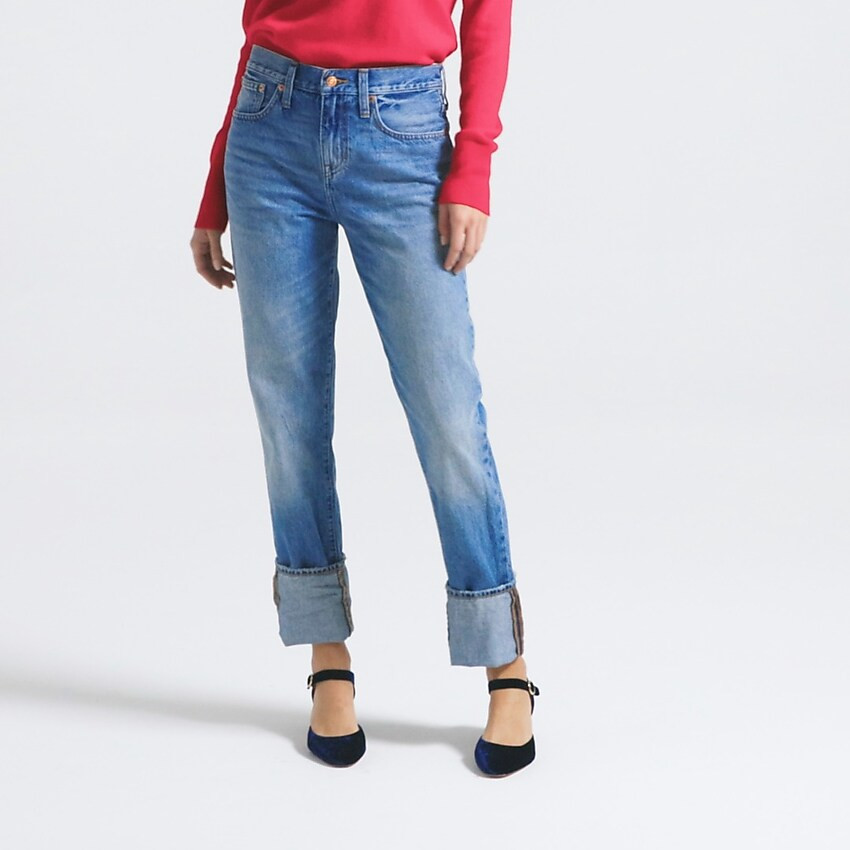 Cuffed slouchy boyfriend jean in Wintry wash | J. Crew US