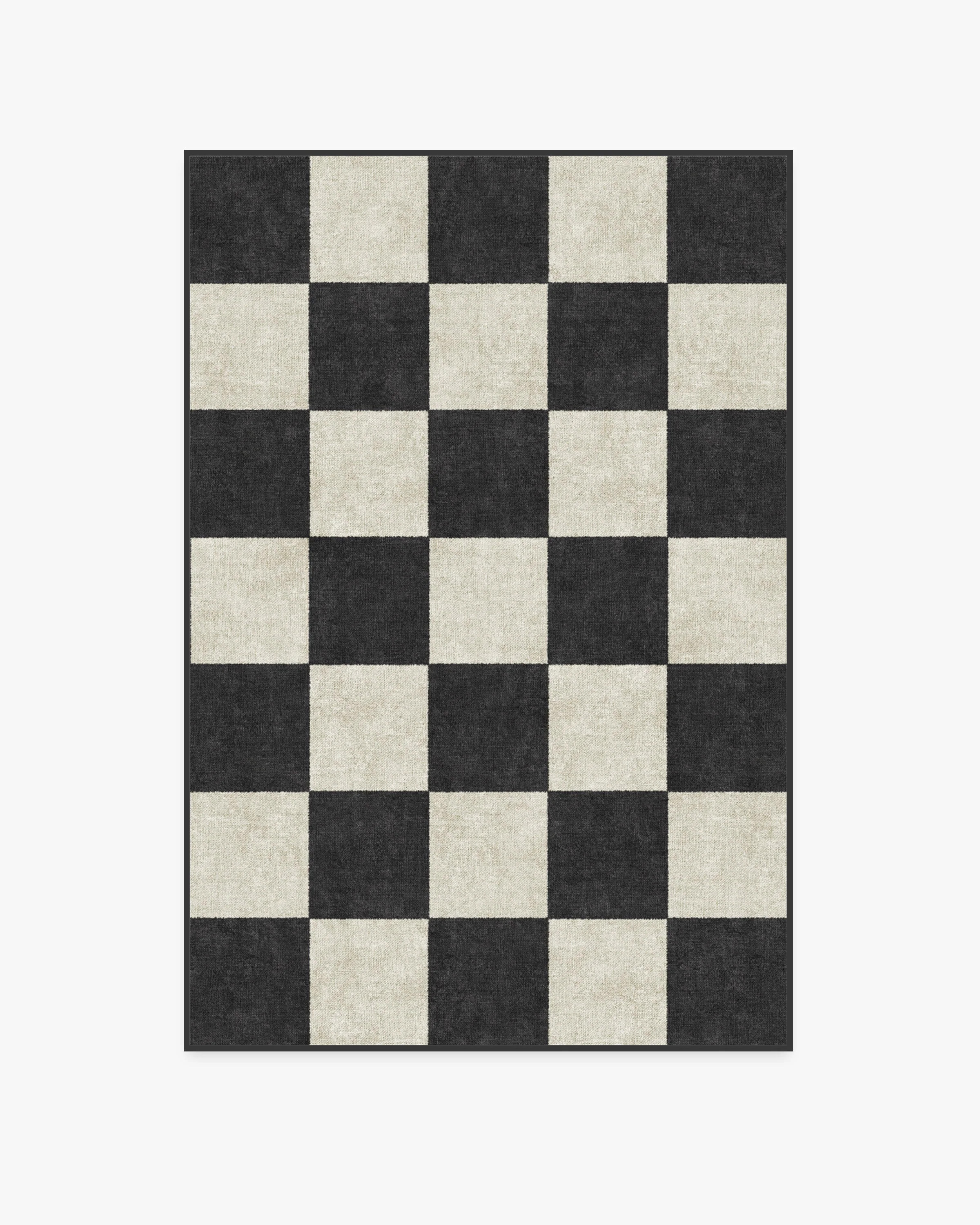 Jaque Checkered Black Rug | Ruggable