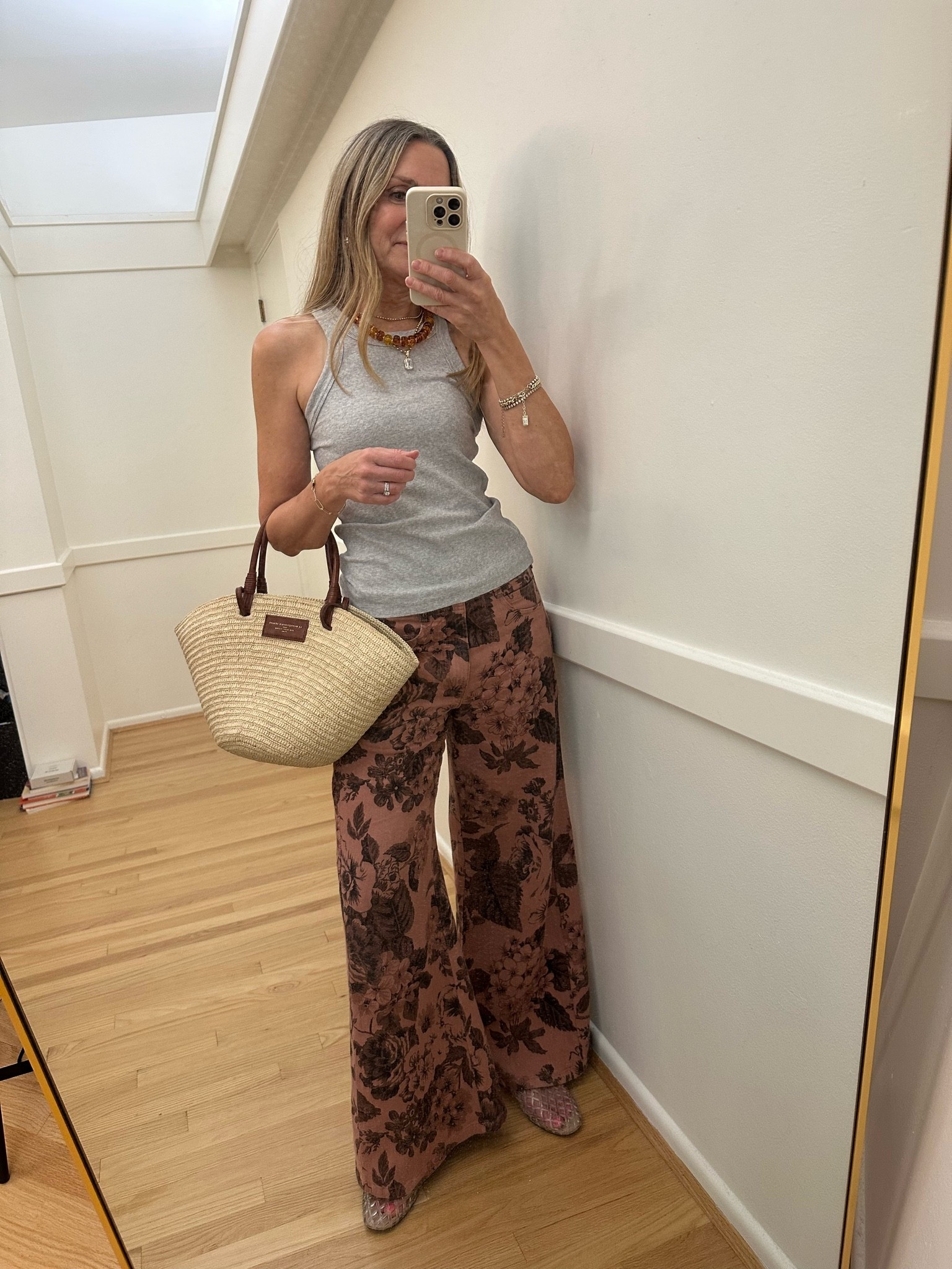 Outfit of the day!☀️
Can’t stop wearing these @Anthropologie floral jeans! So soft and comfy, wearing 26. Perfect @loft tank and finished off with jelly sandals and @SEZANE straw bag!

Summer outfit, weekend outfit

#LTKootd #LTKOver40 #LTKSaleAlert