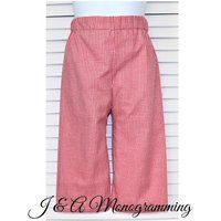 Gingham Pants, Fully Lined, Elastic Waist, Hot Pink, Light Blue, Navy, Red, Orange, Black, Brown, Ta | Etsy (US)
