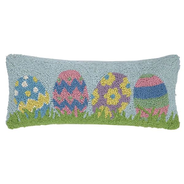 Easter Egg Hook Throw Pillow | Paynes Gray