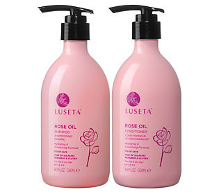Luseta Rose Oil Shampoo & Conditioner Set 16.9fl oz | QVC