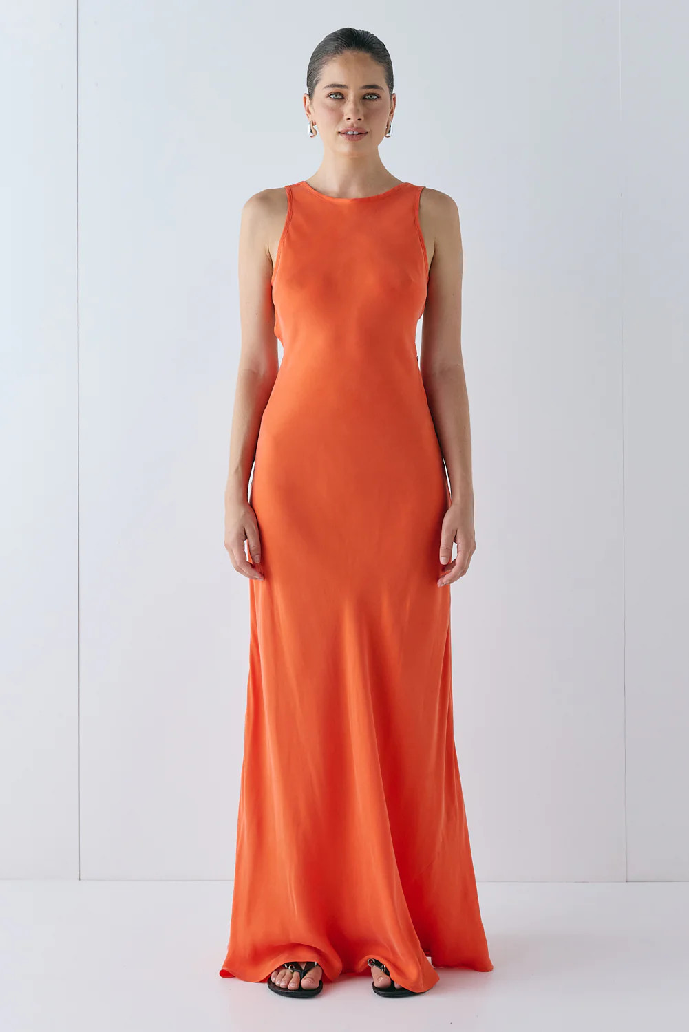 Audrey Maxi Dress Tangerine | VRG Grl