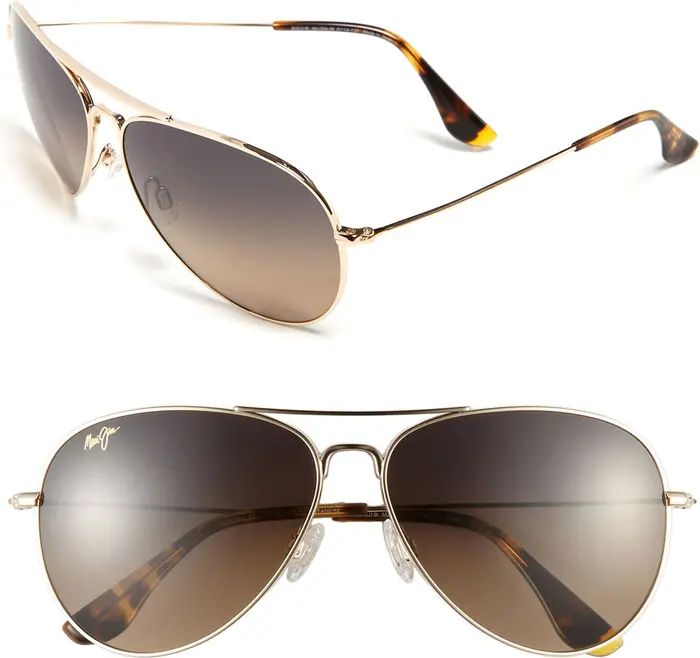 Maui Jim Mavericks 61mm PolarizedPlus2® Aviator Sunglasses | Nordstrom | Nordstrom