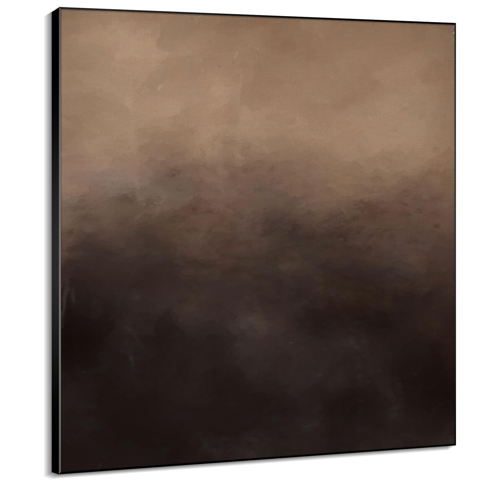 36"x36" Large Framed Wall Art - Moody Landscape Brown and Beige Tones (Frame Assembly Required) | Amazon (US)