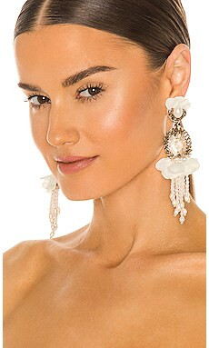 Burnt Crystal and Silk Petal Earrings
                    
                    Ranjana Khan | Revolve Clothing (Global)