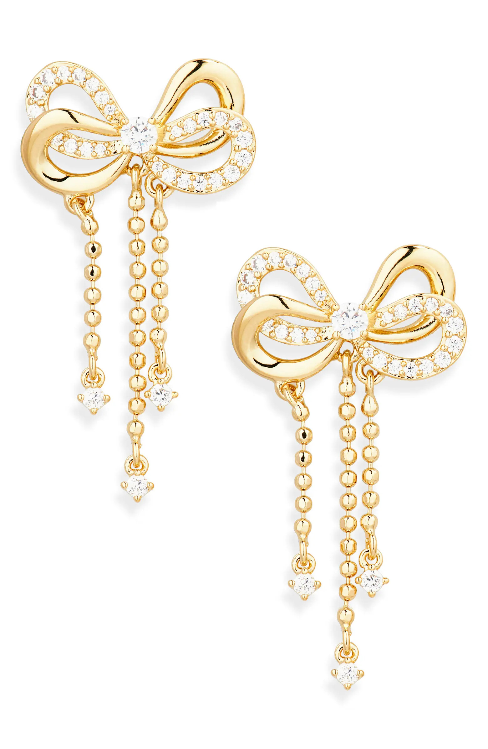 Chain Drop Bow Earrings | Nordstrom