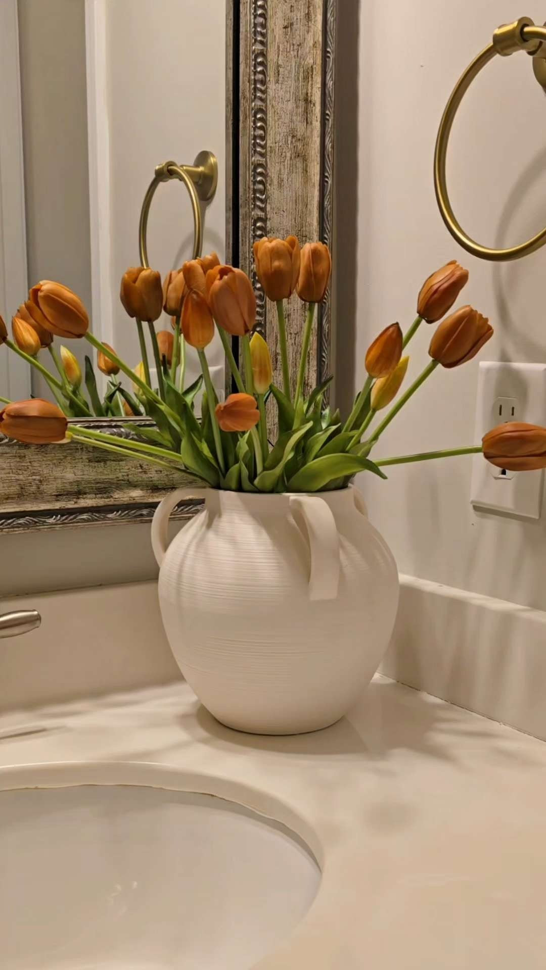 the most realistic faux tulips! I was really drawn to this color and it's finally back in stock!  

 #LTKSeasonal #LTKHome #LTKSaleAlert