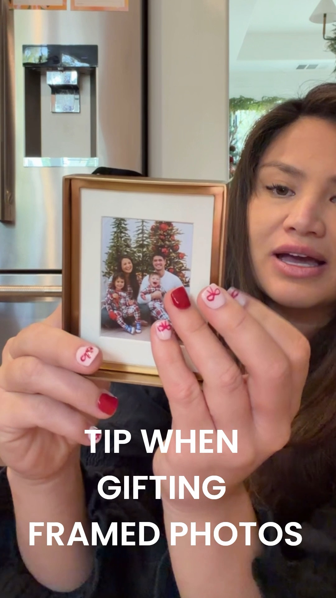 My tip when gifting framed photos or ornament frames with pictures in it for Christmas is to use the paper in the back of the frame as a guide when cutting or trimming the photo! Perfect gift for parents, or in laws 

#LTKGiftGuide #LTKKids #LTKHoliday