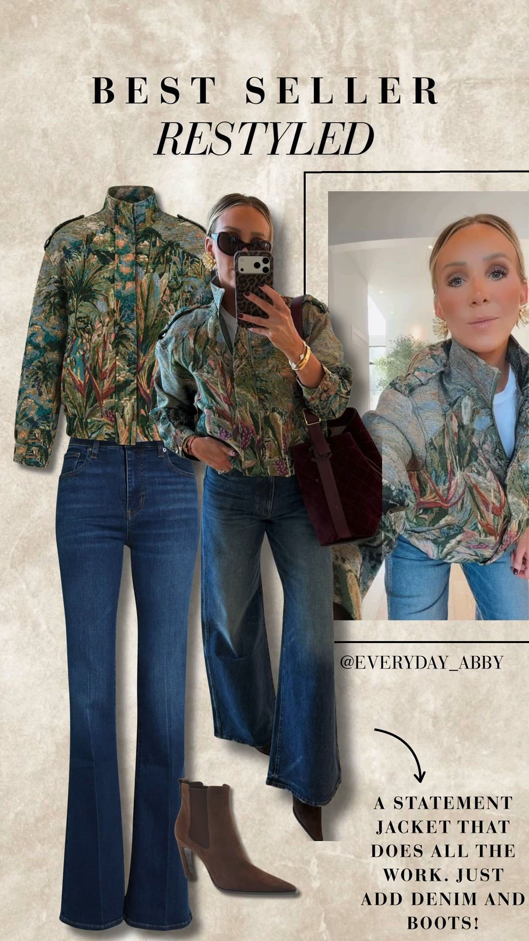 This statement jacket is SO good 😍😍 such a fun piece for fall!! Wearing a small 🤎