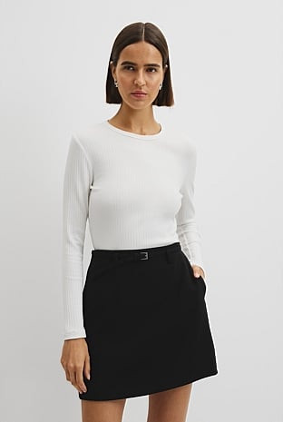 Long Sleeve Rib Top | Country Road