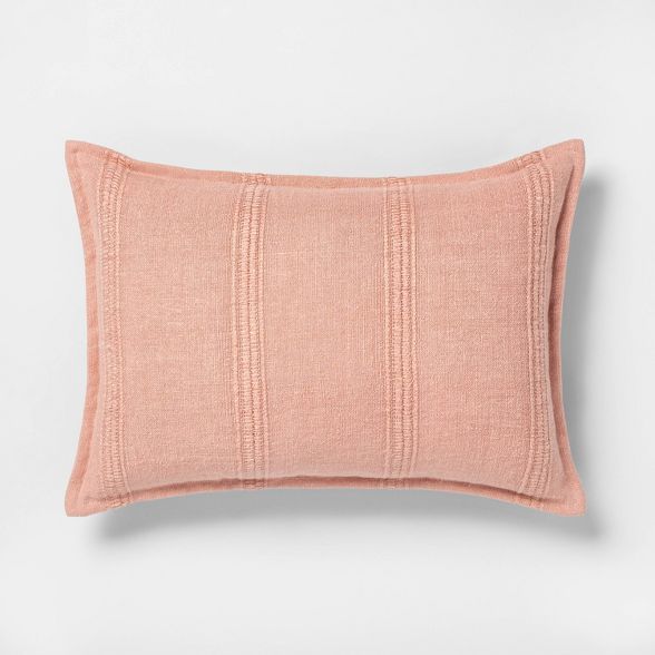 14x20 Textured Stripe Lumbar Pillow - Hearth & Hand™ with Magnolia | Target