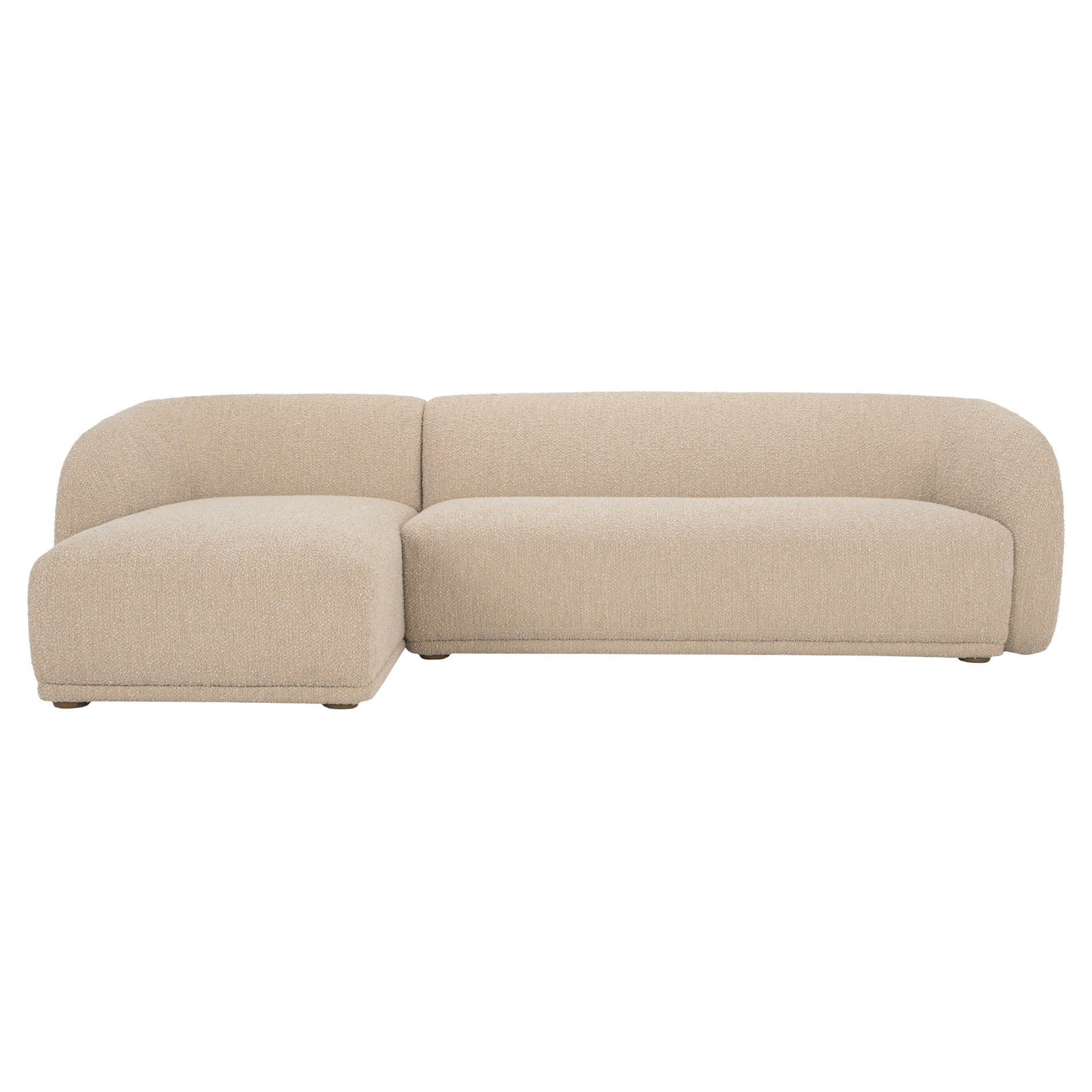Selena Modern Classic Beige Boucle Sectional - Left Chaise - 114 | Kathy Kuo Home