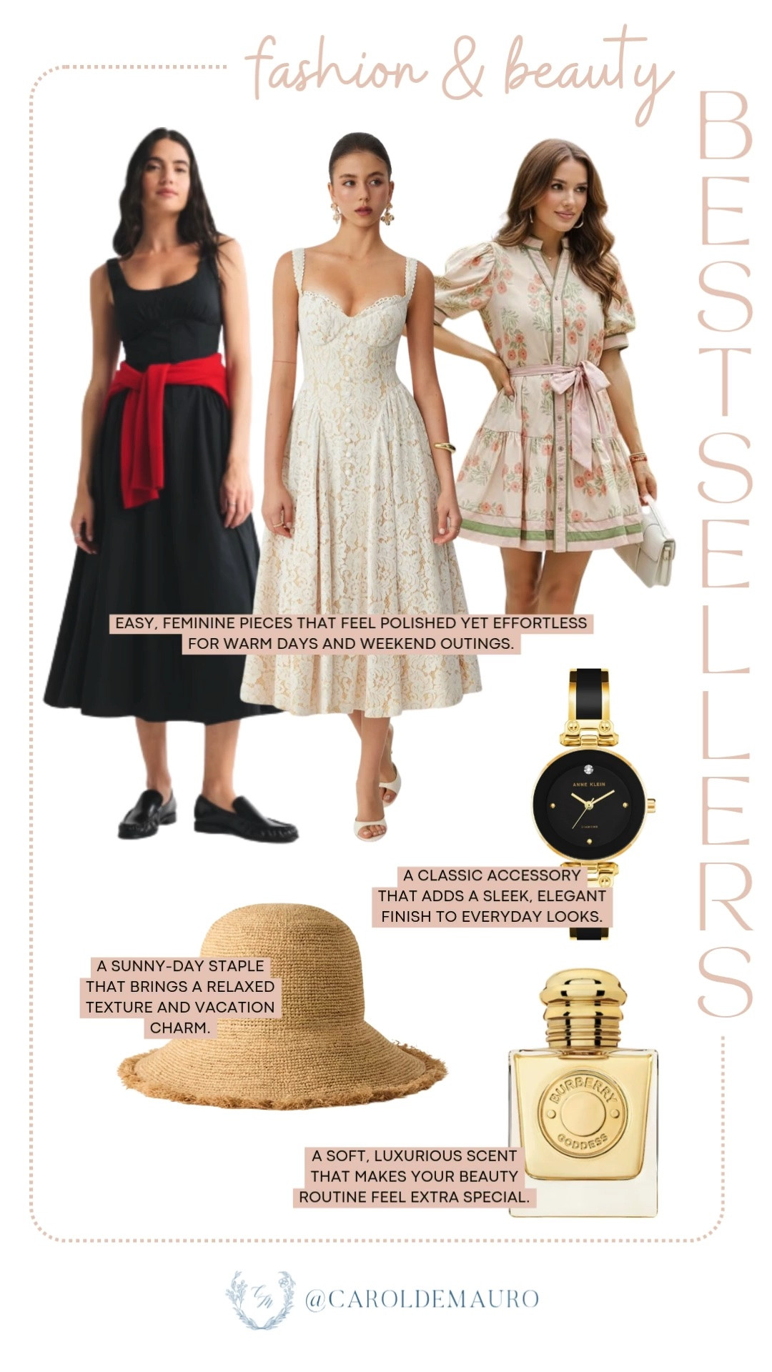 weekly bestsellers, fashion favorites, beauty must haves, summer dresses, midi dress, mini dress, summer hat, timeless accessory, wrist watch, burberry goddess, perfume favorites, beach ready, wardrobe essentials, petite fashion

#LTKPetite #LTKootd #LTKU