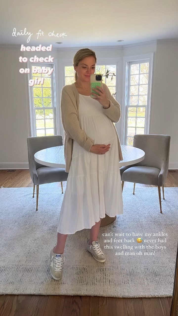 bump-friendly spring outfit 
-XXS cardigan (runs oversized) also linked a budget friendly option
-small dress 

#LTKbump #LTKstyletip