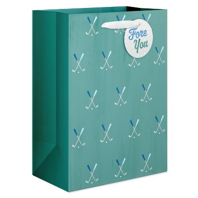 Large Father's Day Gift Bag, Golf Clubs 1 Bag 13"x10" | Target