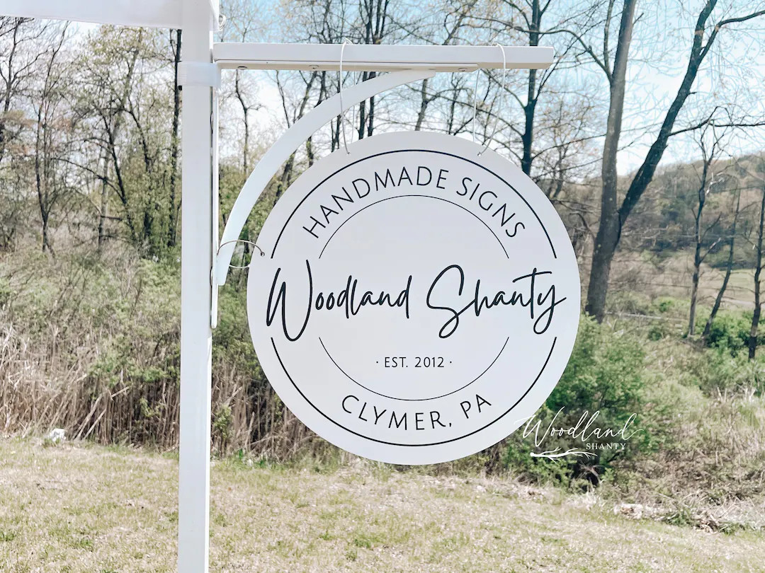 Custom Weatherproof 15" Round Circle Sign, Waterproof Hanging Canopy Tent Vendor Business Logo Si... | Etsy (Global)