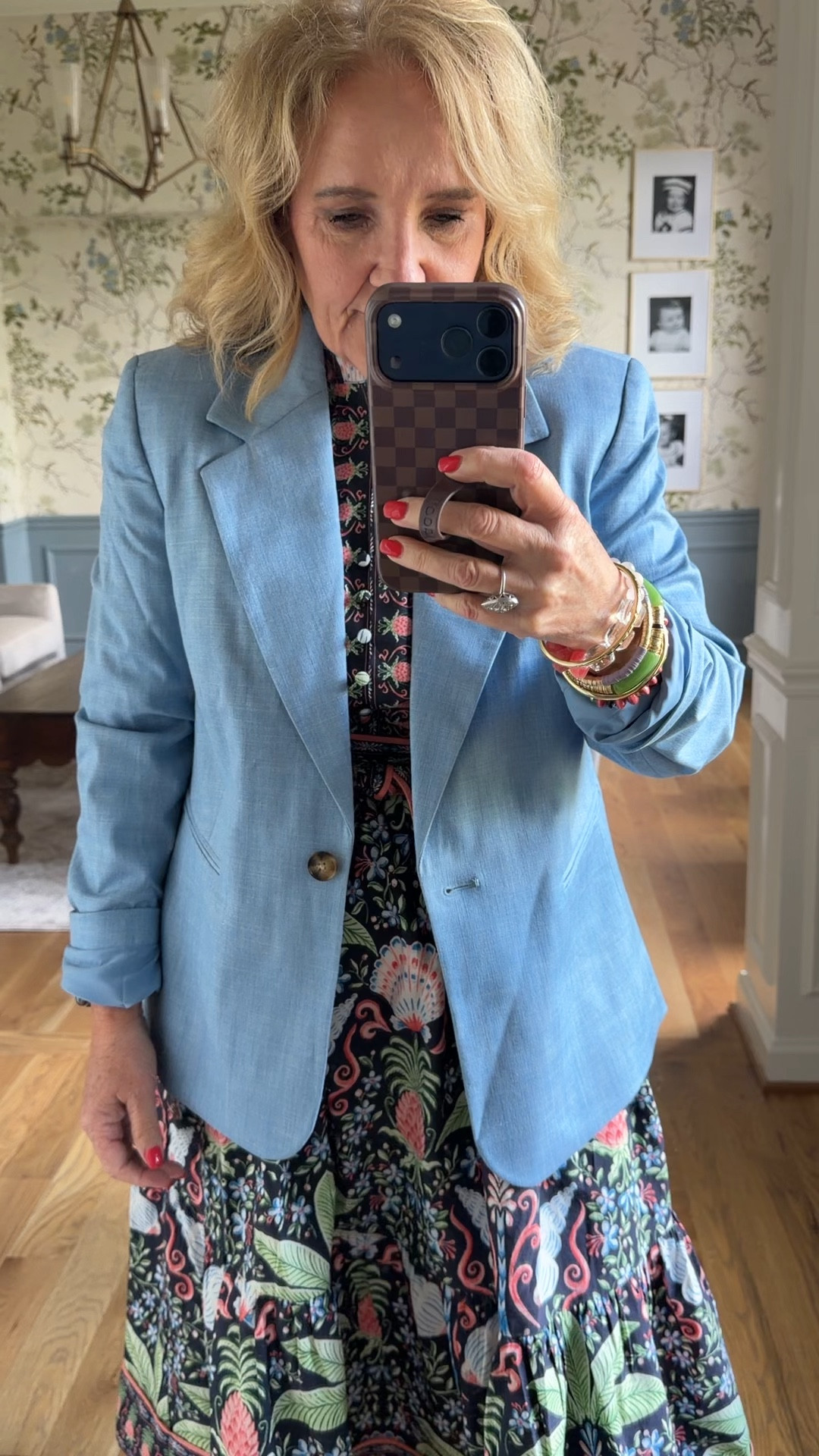 Walmart blazer size medium 
Dress size medium petite 

#LTKPetite #LTKOver40 #LTKootd