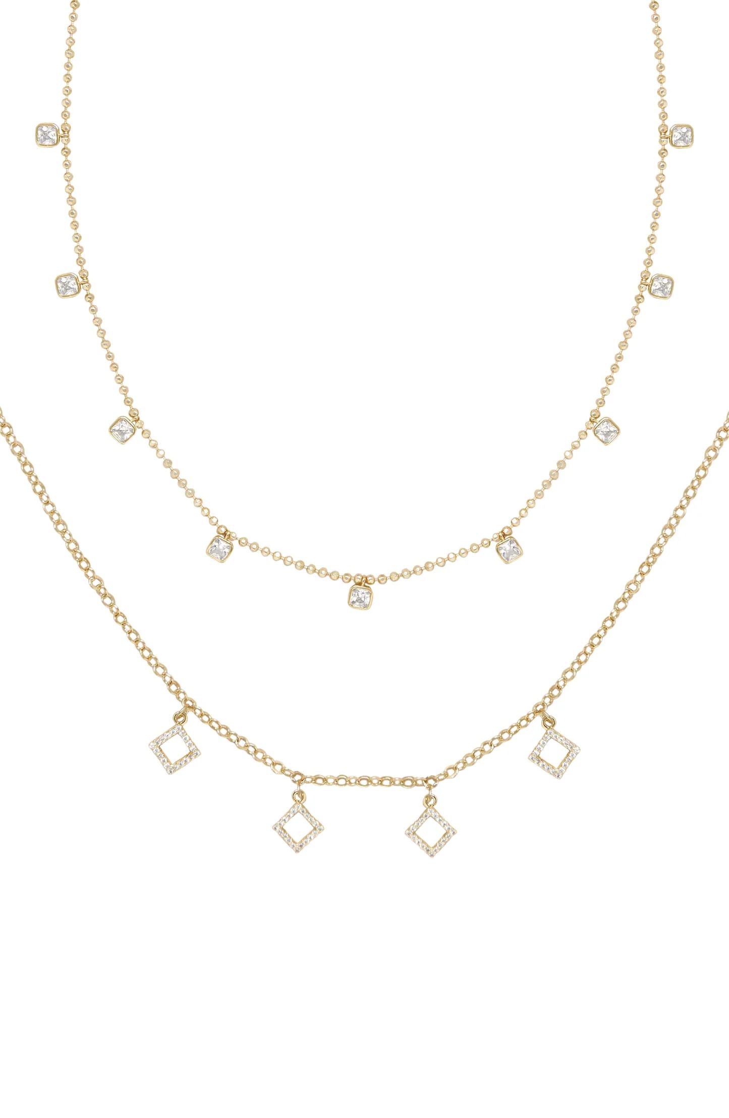 Crystaline 18k Gold Plated Necklace Set | Ettika