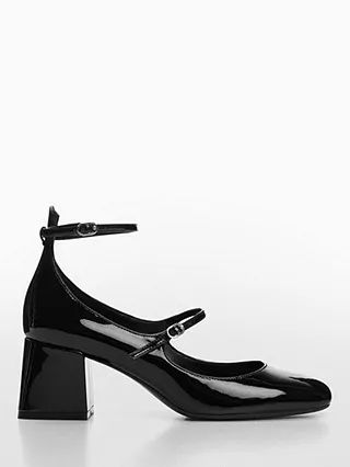 Mango Pipi Mary Jane Shoes, Black | John Lewis (UK)
