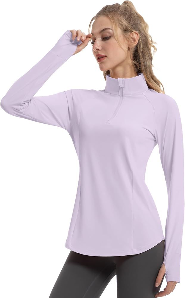 Women's Sun Shirts Long Sleeve UPF 50+ UV Protection Top with Thumb Holes Quick Dry Lightweight f... | Amazon (US)
