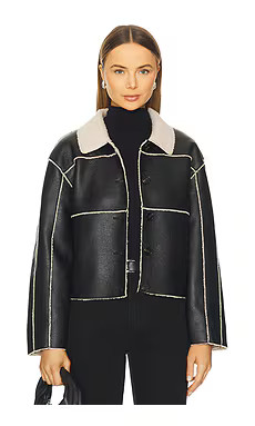 Steve Madden Tilia Coat in Black Onyx from Revolve.com | Revolve Clothing (Global)