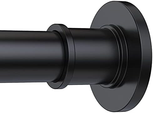 BRIOFOX Industrial Shower Curtain Rod - Never Rust Non-Slip 43-72 Inch Stainless Steel, Matte Black | Amazon (US)