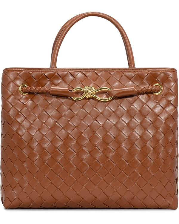 Woven Bag for Women, Small Tote Bag Hobo Bag Crossbody Bags PU Leather Handmade Woven Purses Gift... | Amazon (US)