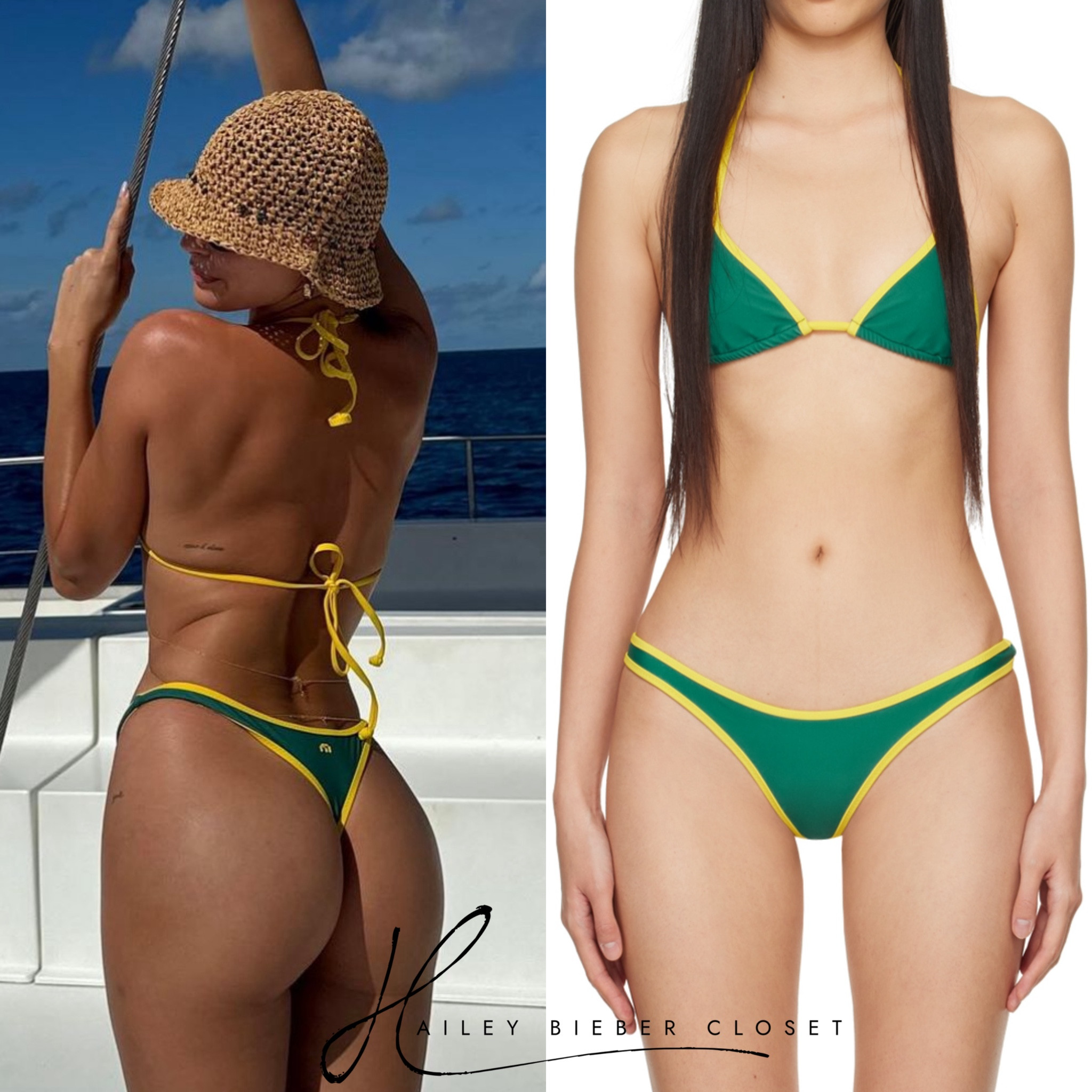 @HaileyBieber wears @MIAOU Jo Bikini Top ($80.00) and Gina Bottoms ($80.00).

#HaileyBieber #HaileyBieberCloset #HaileyBieberStyle #Fashion #StreetStyle #StreetWear #Style