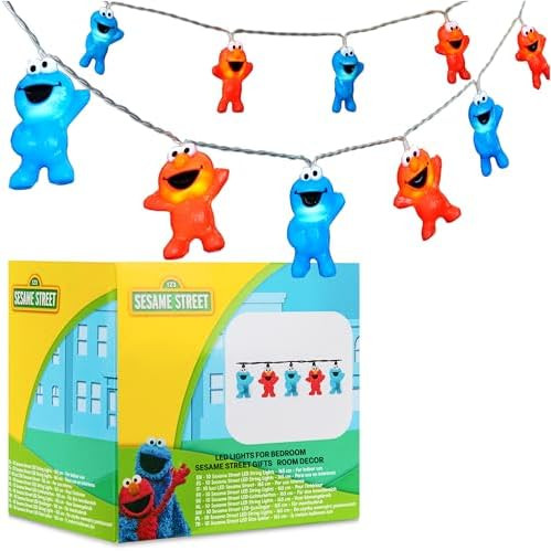 Get Trend Sesame Street Cookie Monster, Elmo 3D String Lights, 5.5ft Indoor LED Battery Operated ... | Amazon (US)
