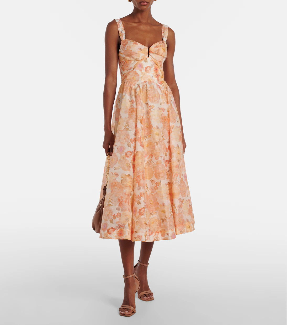 Rebellion floral linen and silk midi dress | Mytheresa (INTL)