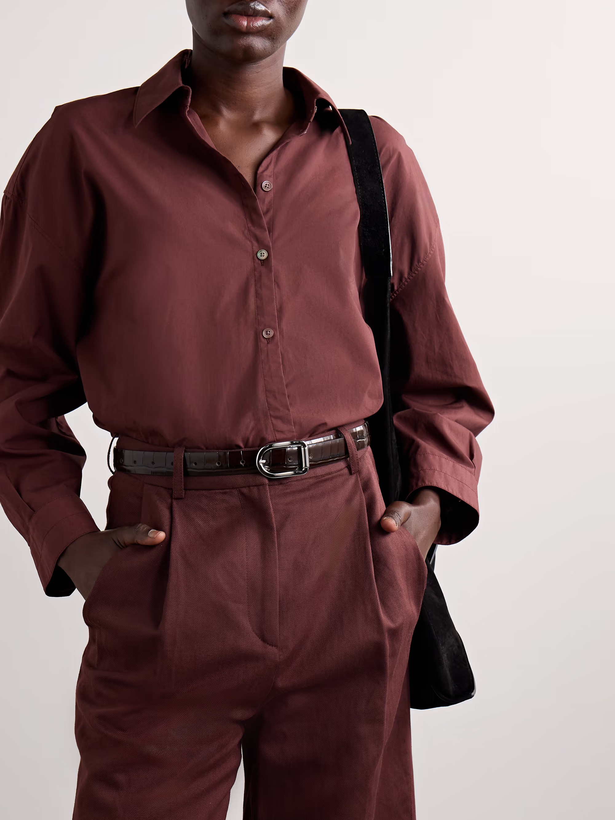 Mija croc-effect leather belt | NET-A-PORTER (UK & EU)