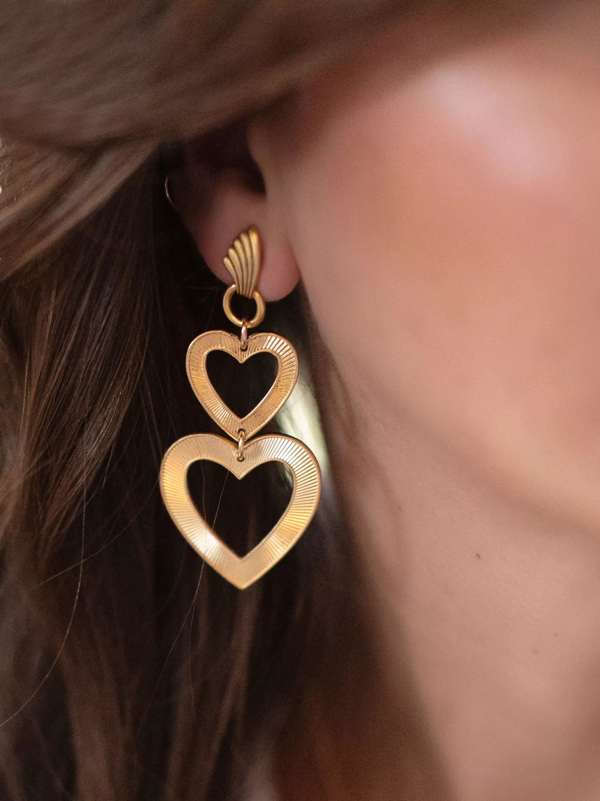 Lover 24K-Gold-Plated Mismatched Heart Drop Earrings | Saks Fifth Avenue