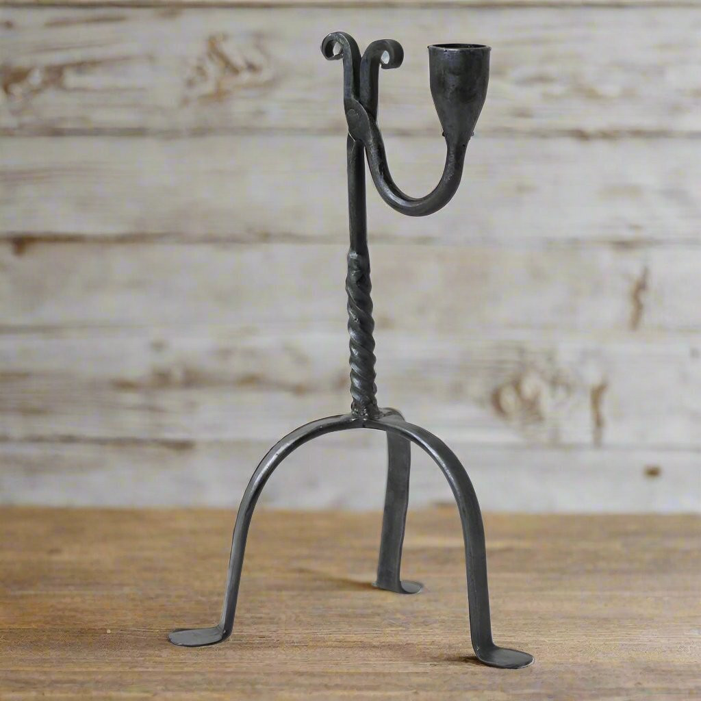 Reproduction Single Taper Aged Wrought Iron Candle Holder | eBay US