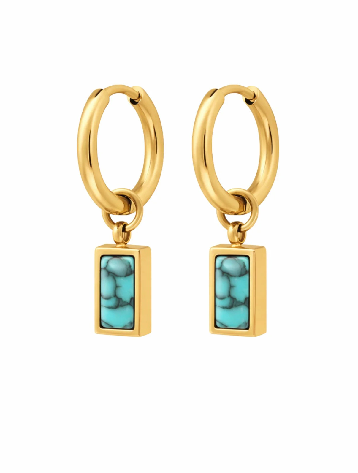 Turquoise Festival Huggies | Pierced by Ash Design