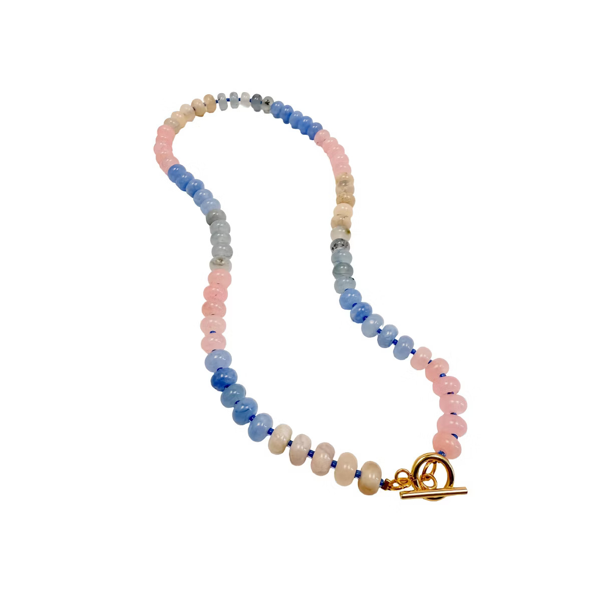Cotton Candy Quartz Bold Gemstone Beaded Necklace | Target