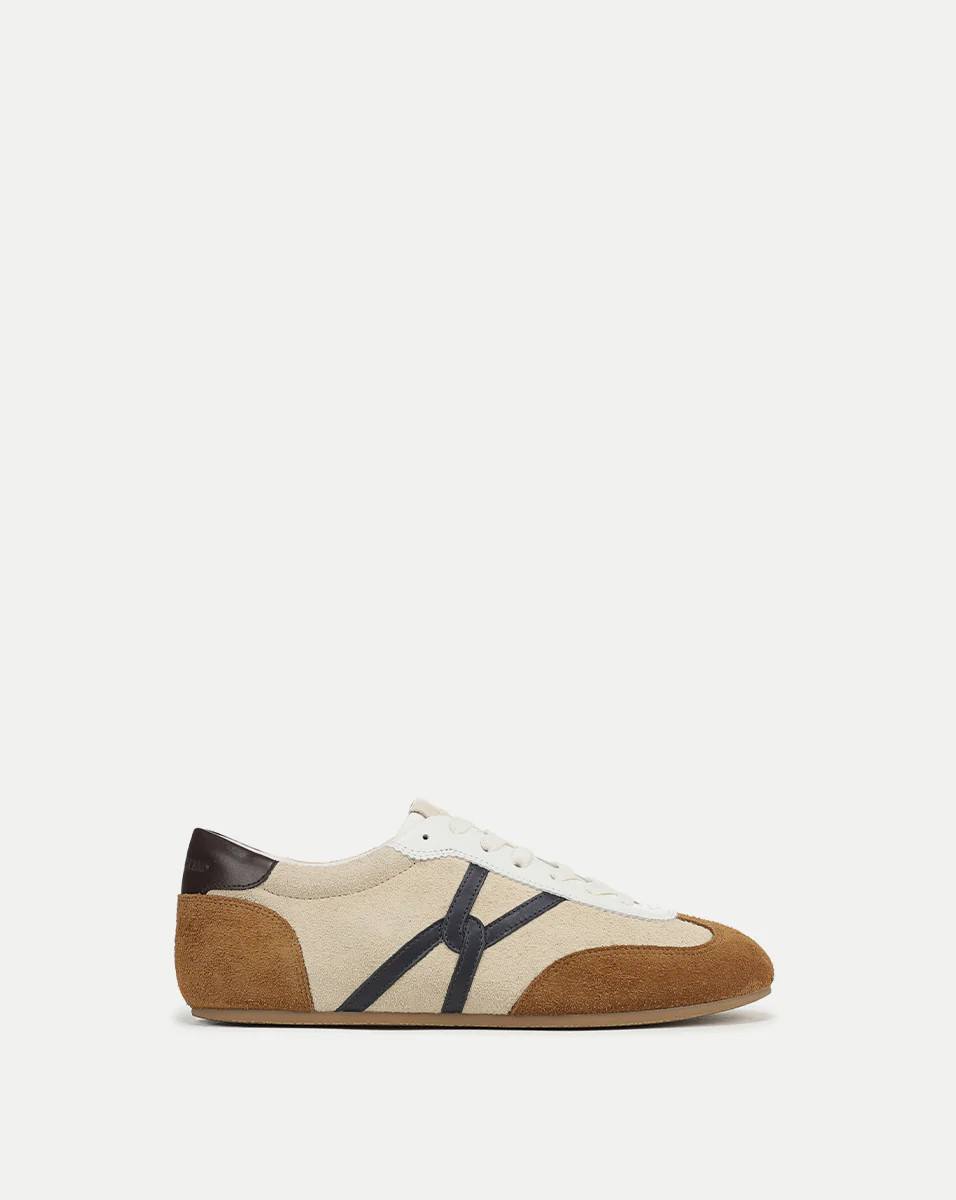 Riviera Suede Sneaker in Beige & Brown | Veronica Beard | Veronica Beard