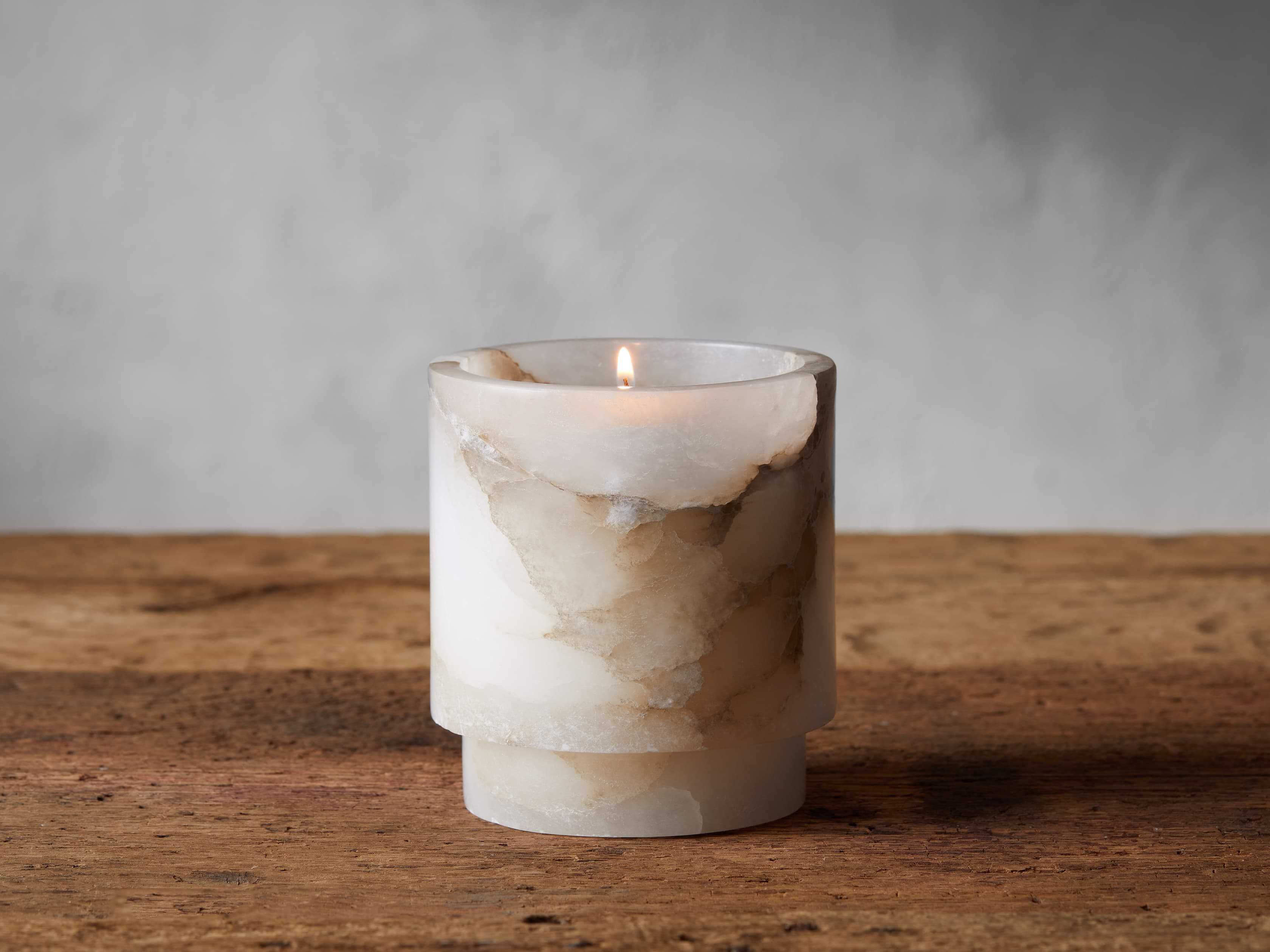 Alabaster Filled Candle | Arhaus