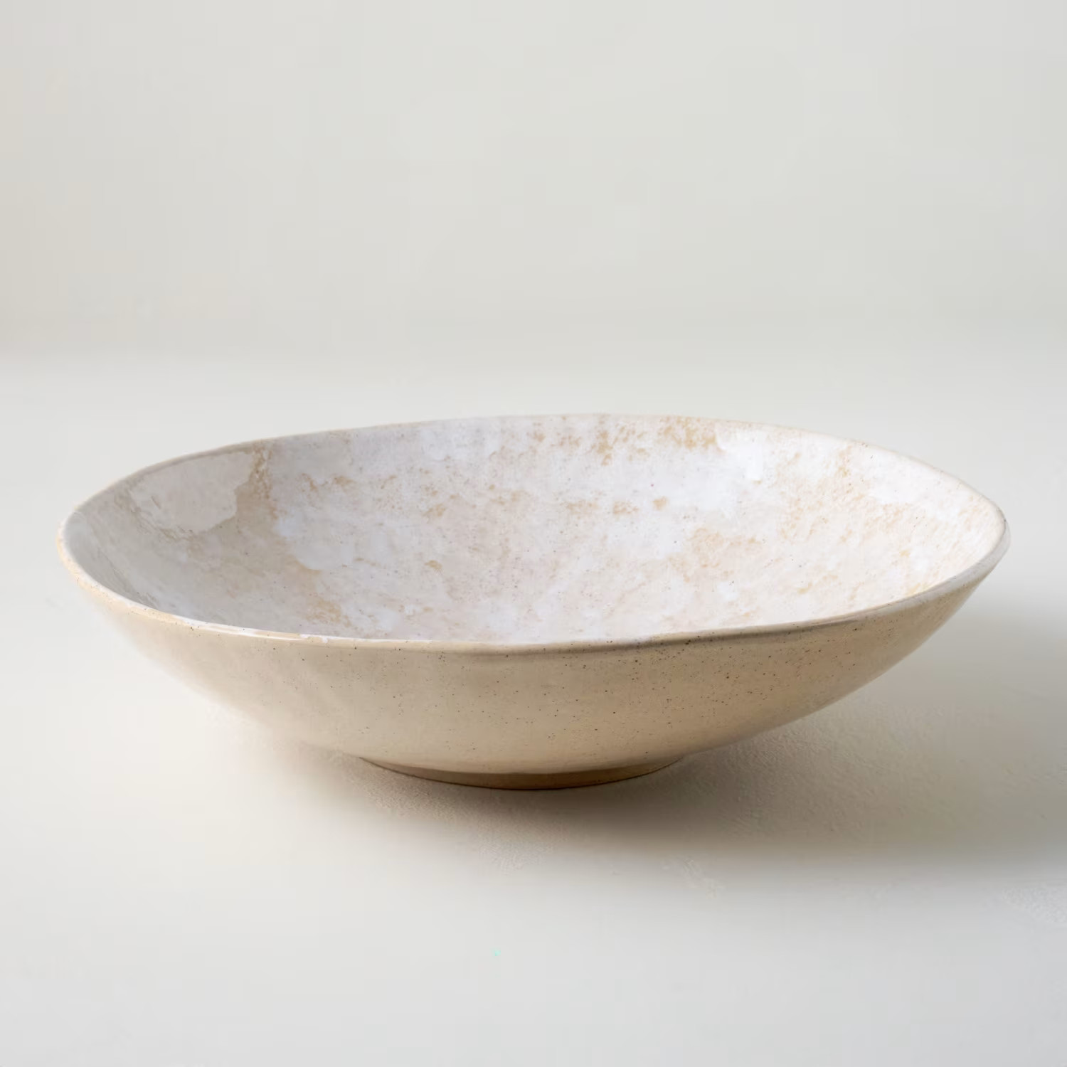 Oversized Ceramic Spongeware Serving Bowl | Magnolia