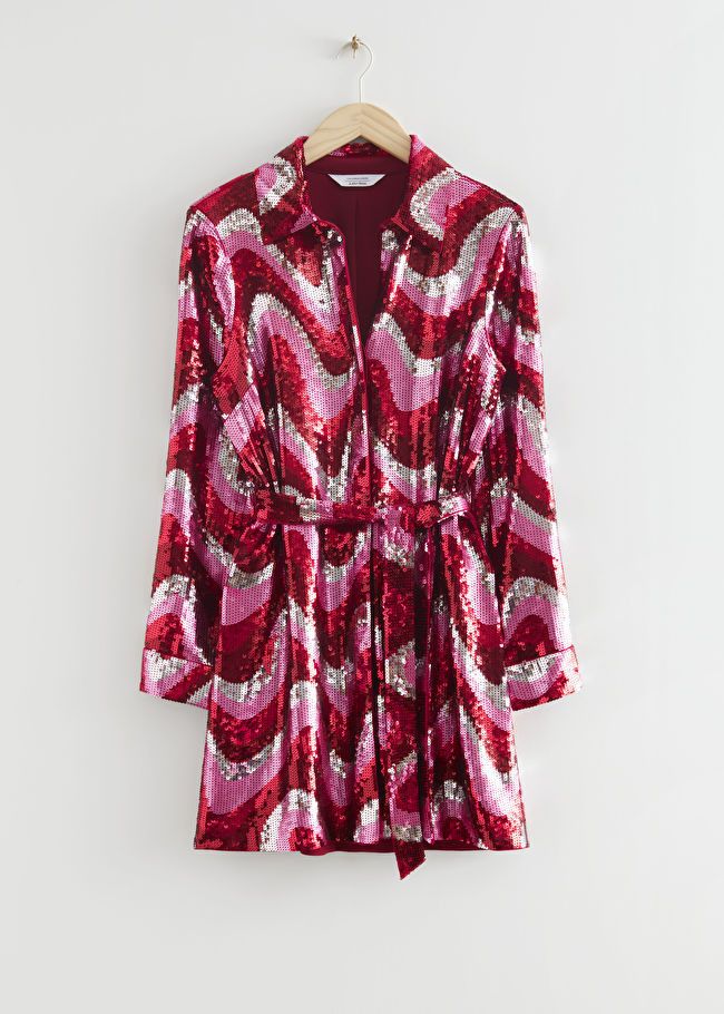 Sequin Swirl Shirt Dress | & Other Stories US