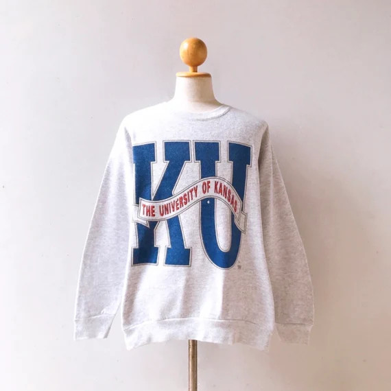 90s Kansas University Jayhawks Sweatshirt size XL - Etsy | Etsy (US)
