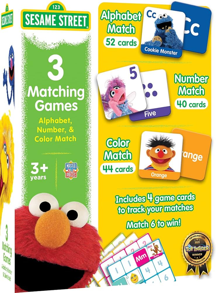 MasterPieces Kids Games - Sesame Street - 3 Fun Ways to Play Matching Game Set | Amazon (US)