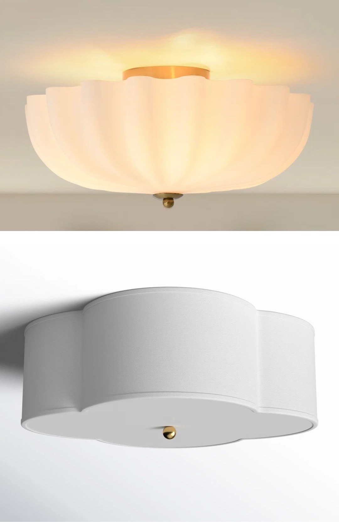 Pleated glass semi flush mount light fixture / clover shaped fabric flush mount light fixturee

#LTKSaleAlert #LTKHome #LTKStyleTip
