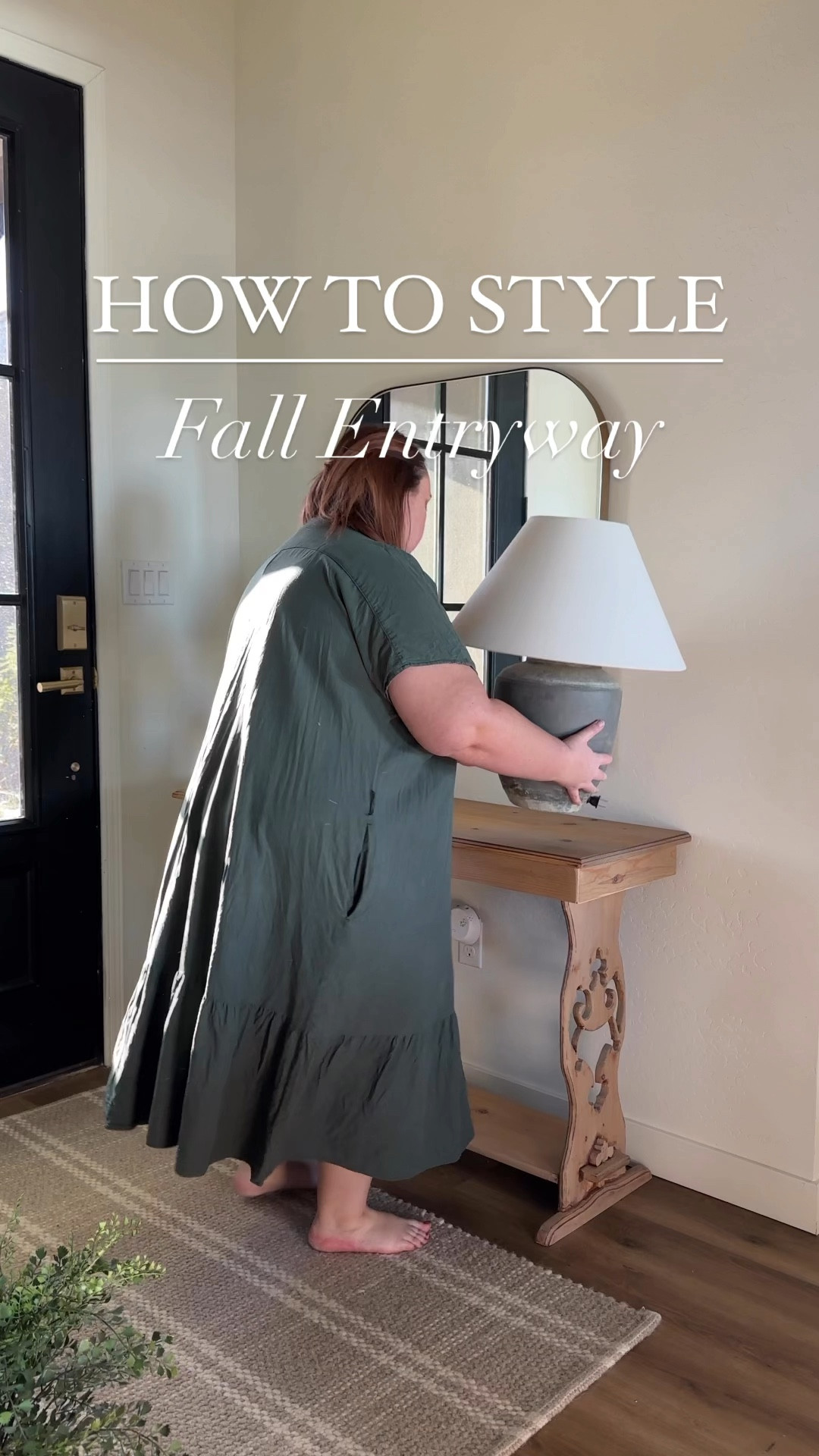 Fall Decor in the Entryway Styling!

glass pumpkin, arched mirror, Target lamp, home decor book, woven baskets, gingham plaid rug 

Stems; Hobby Lobby
Hand: Thrifted 

#LTKSeasonal #LTKHome